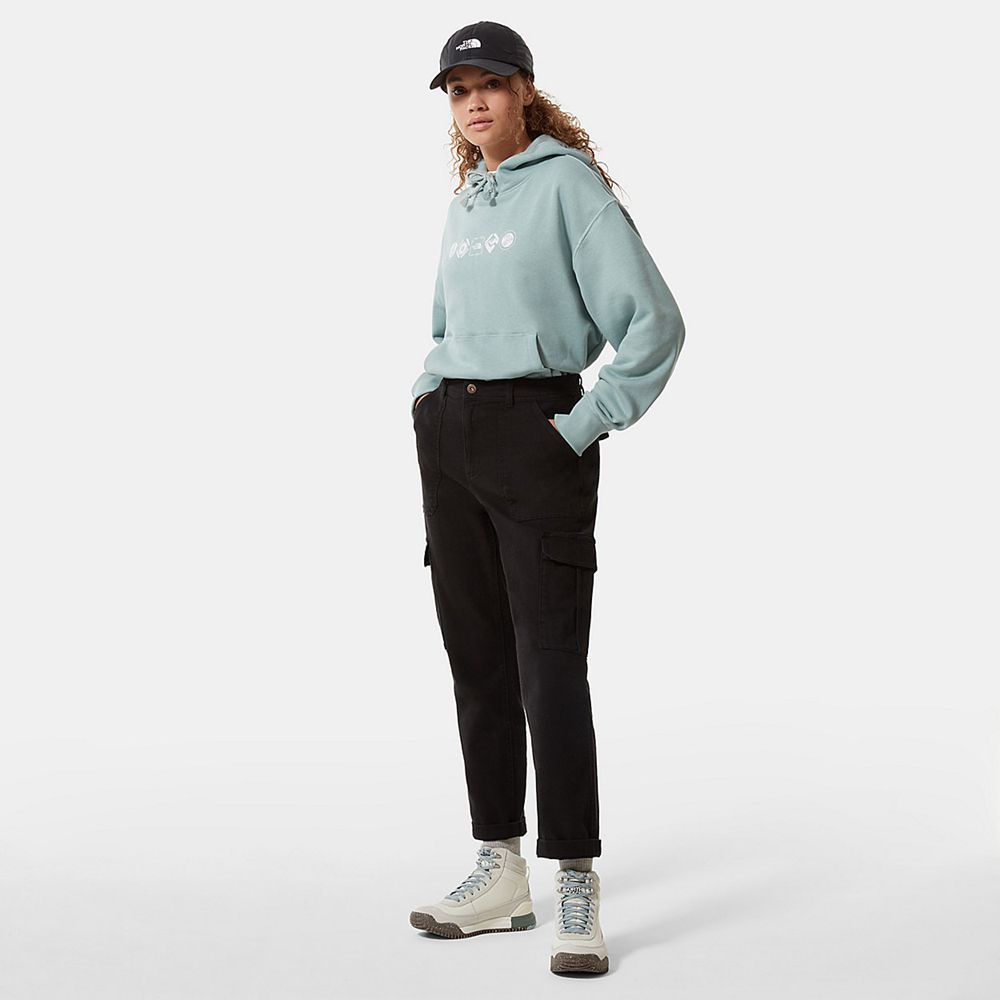 The North Face Pants Womens Australia - The North Face Heritage Cargo Black (ZJT-703698)